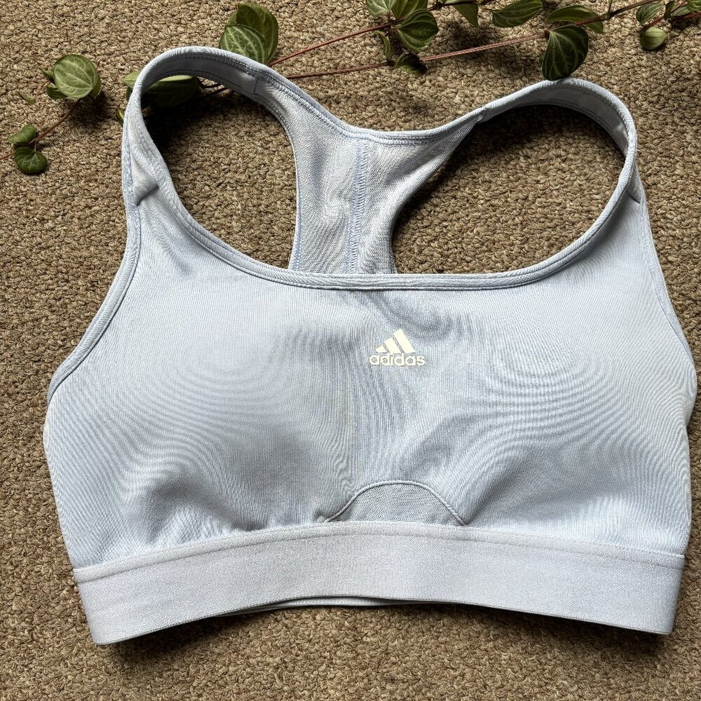 adidas Women's Support Bra with Mesh Light Blue
